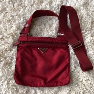 Prada Nylon with leather trim cross body